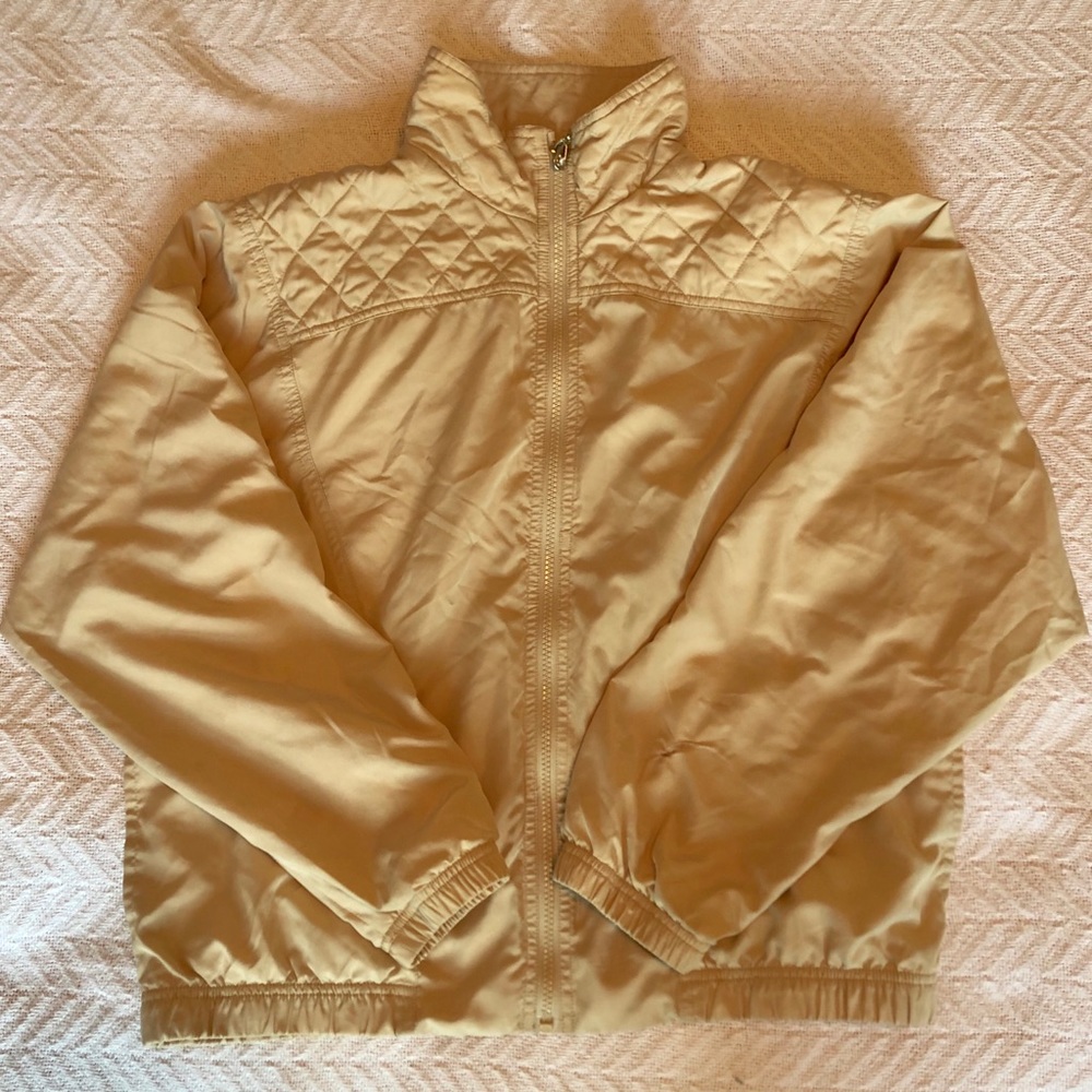 VINTAGE wind-jacket. tan. Size Md